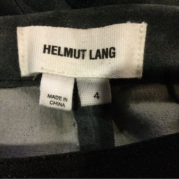 HELMUT LANG  Grey Lamb Leather Leggings - Picture 7 of 8